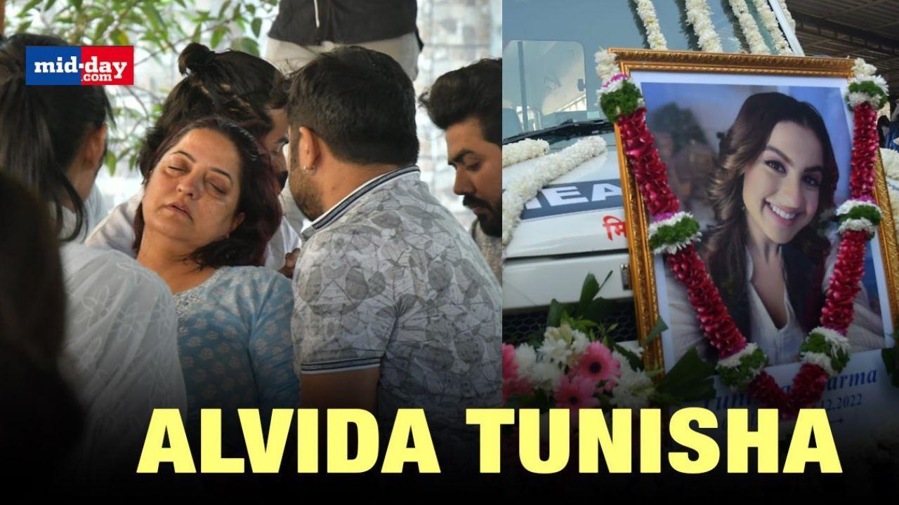 Tunisha Sharma last rites; family and friends devastated