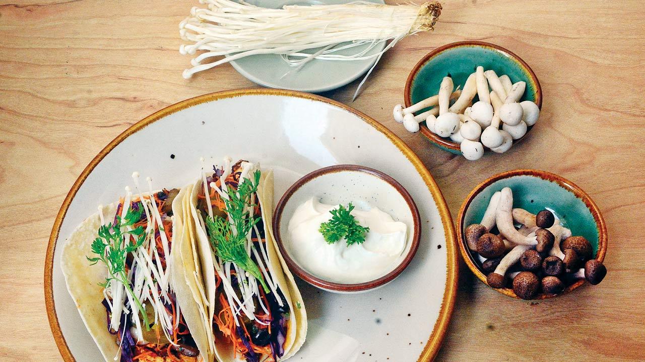 Urvika Kanoi, chef and owner of Cafe Duco, says a taco made with wild mushroom is her go-to dish. Pic/Sameer Markande
