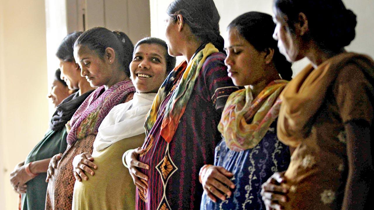 Surrogates seen at Dr Nayna Patel’s infertility centre in the Anand district of Gujarat. The new Surrogacy (Regulation) Act only allows altruistic surrogacy, in which no money or remuneration, except medical expenses, are provided for the surrogate mother by the couple. Pic/Getty Images