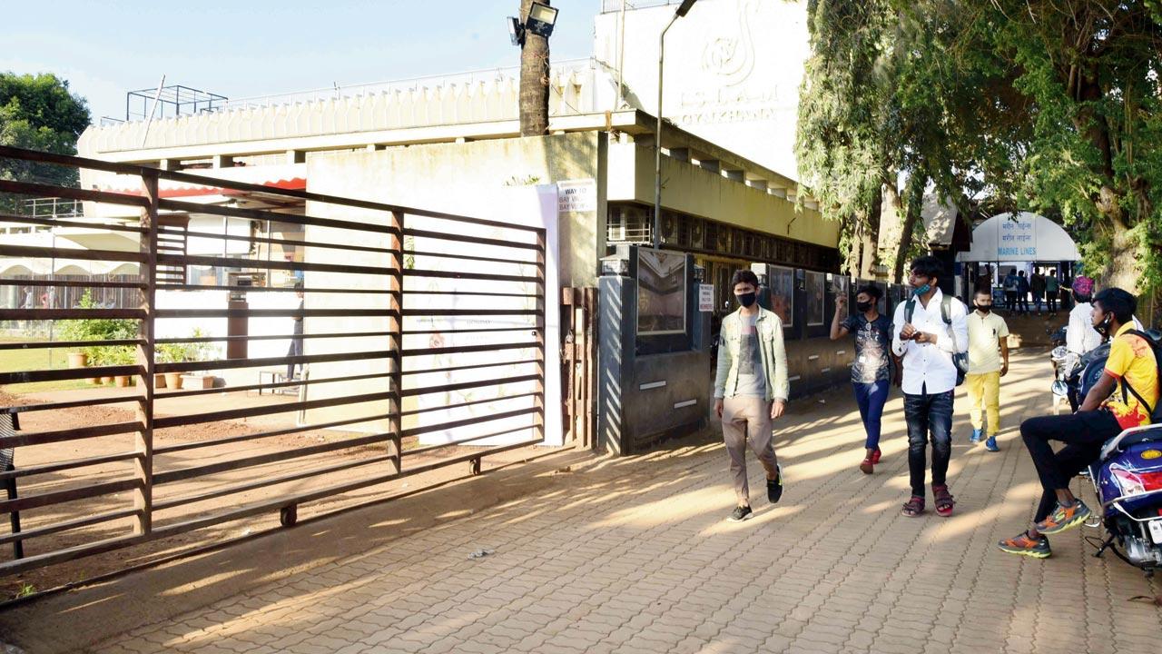 The alleged illegal structure built for a juice centre at Islam Gymkhana