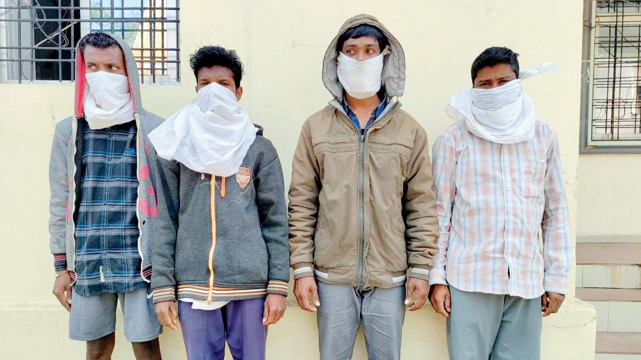 Four suspected Maoists nabbed with 3,500 metres of cordtex wire