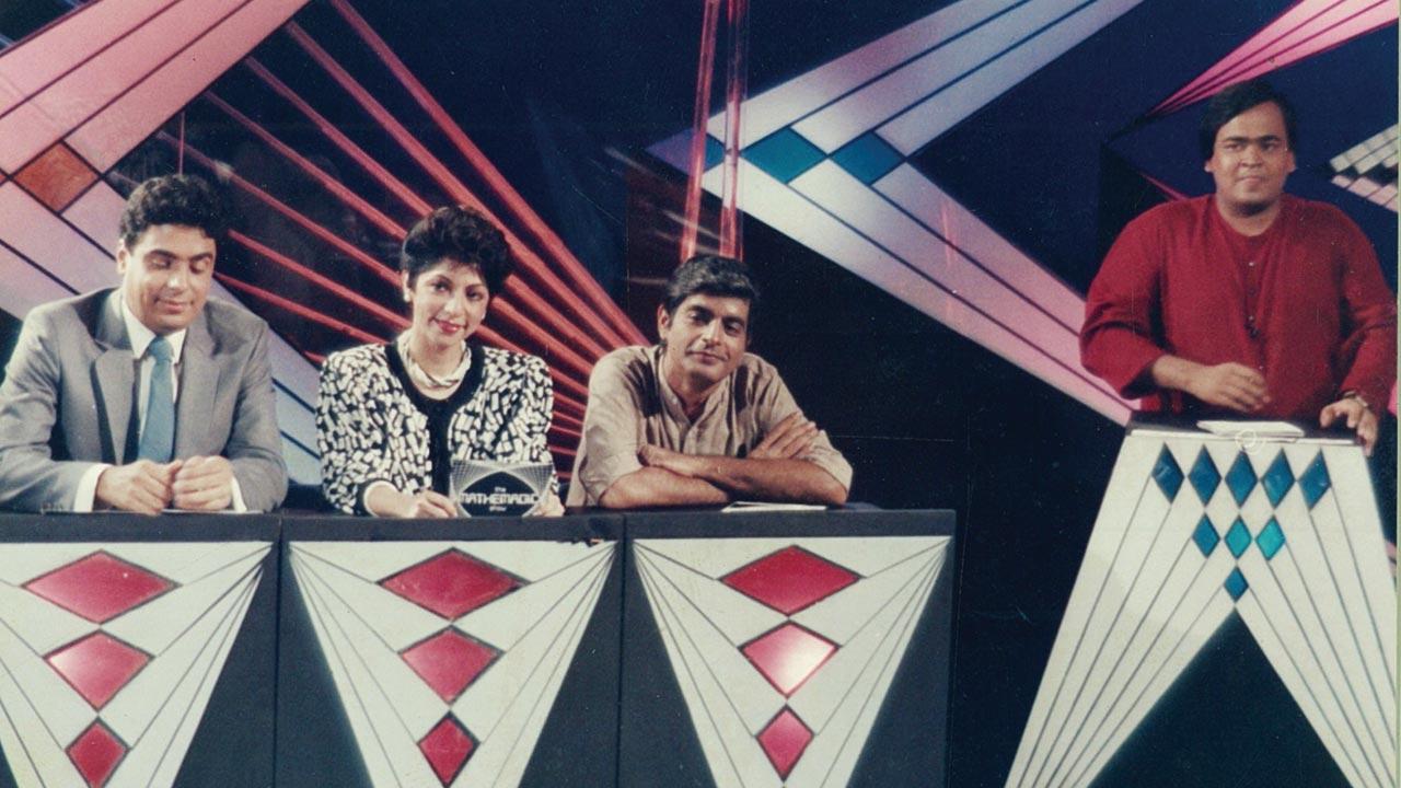 Merchant, who was the host  of a popular game show, appeared as a contestant on a special episode of another show with now producer Ronnie Screwvala and actor Jayant Kriplani. Pics Courtesy/Jaico Publishing House