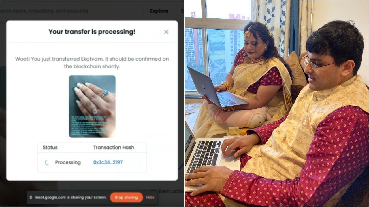 NFT nuptials: How this Pune couple got married on the blockchain with 'digital rings' and a 'digital priest'