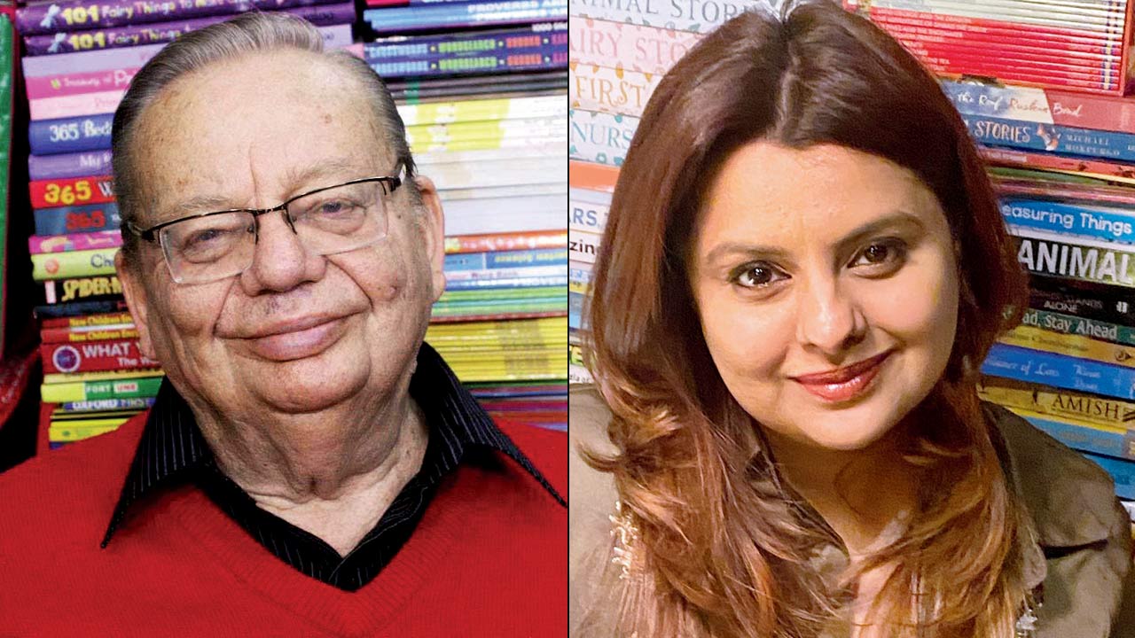 Ruskin Bond (right) Deepshikha Deshmukh