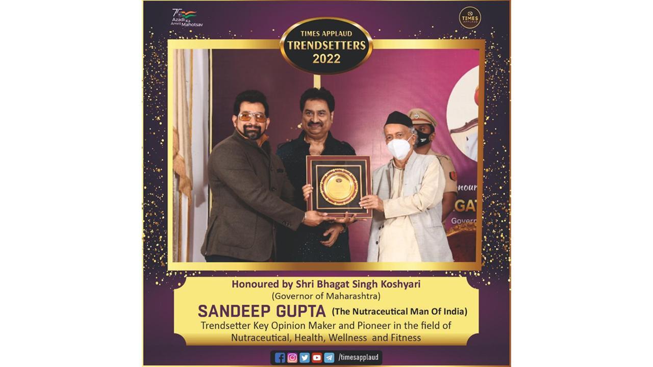 Mr. Sandeep Gupta, Nutraceutical Man of India, honoured with the Trendsetter 2022 Award 