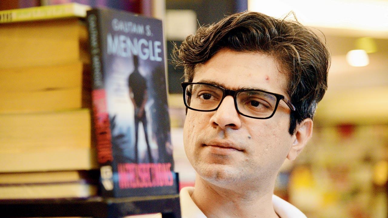 Gautam S Mengle’s crime thriller Intersections, published in October 2020 with Westland, at Title Waves, Bandra. The debut author says the book gave him the much-needed boost, when his career had briefly seemed on shaky ground. “With the third wave receding, I was planning to reach out to Westland, to see if there was a possibility of doing at least one physical event.” Pic/Pradeep Dhivar