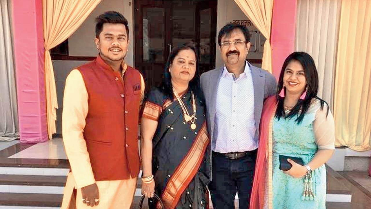 Vijay Badekar with his family. They are Kalyan residents