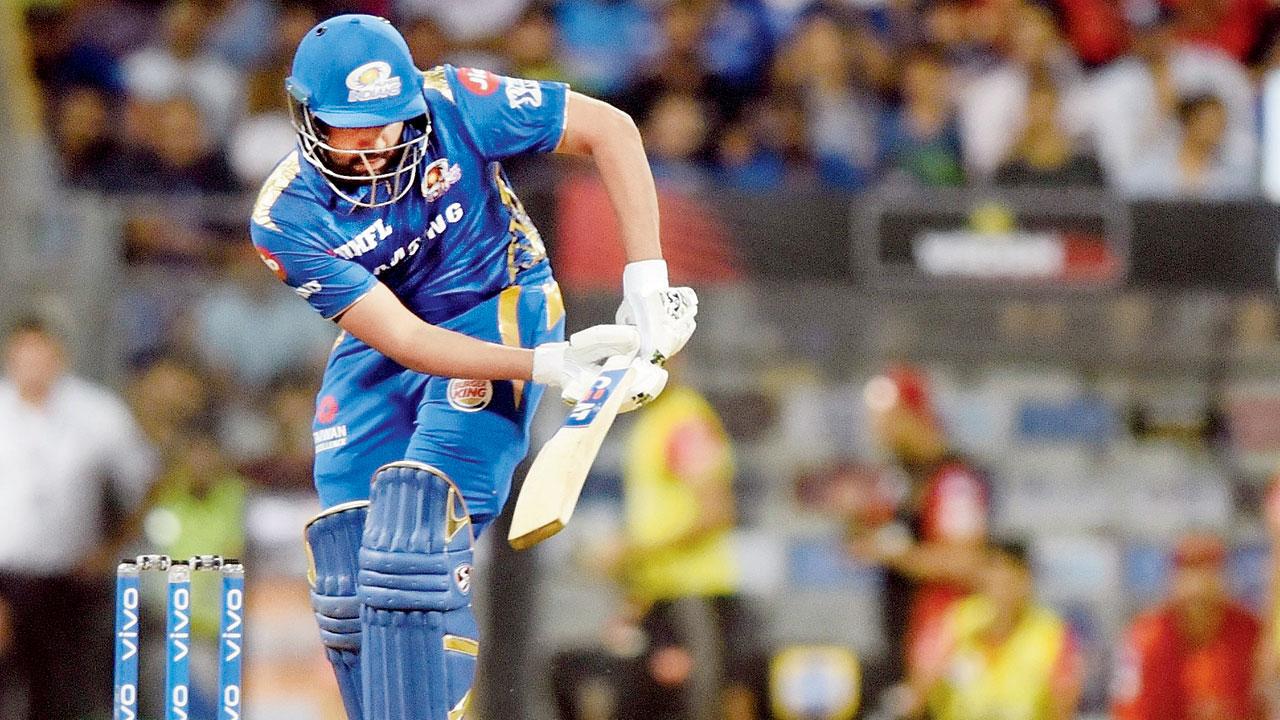MI skipper Rohit Sharma at Wankhede