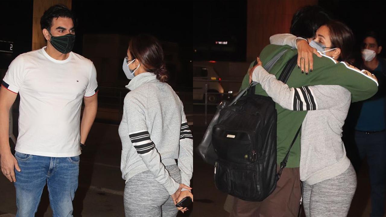 Malaika Arora and Arbaaz Khan were clicked at the Mumbai airport last night. The duo arrived at the airport to bid adieu to their son Arhaan Khan, who lives in a foreign country for further studies. Click here to see full gallery