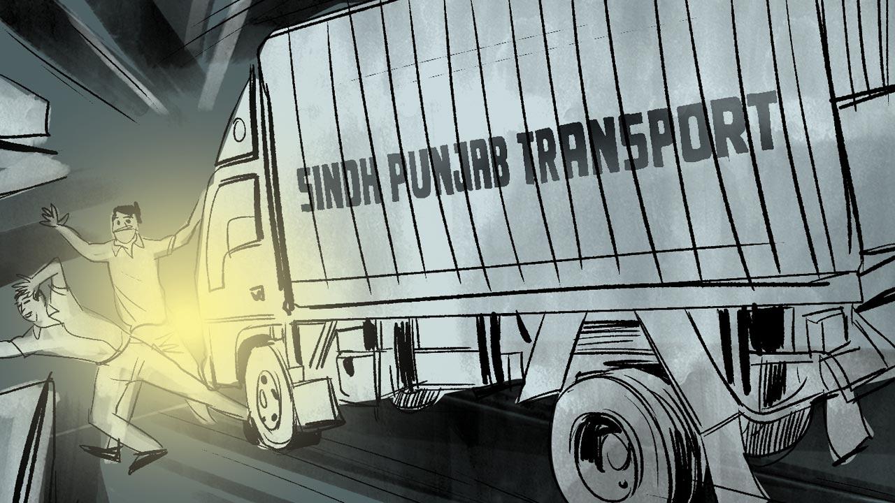 A Crime Branch team led by Inspector Pramod Badakh signalled to Swarup, a member of the organised crime syndicate, to stop, but he instead speeded up and tried to run the officers over. Inspector Badakh had a brush with death that night. He saved himself by jumping to one side of the road. The other officers who were in the way of the truck also escaped unhurt.