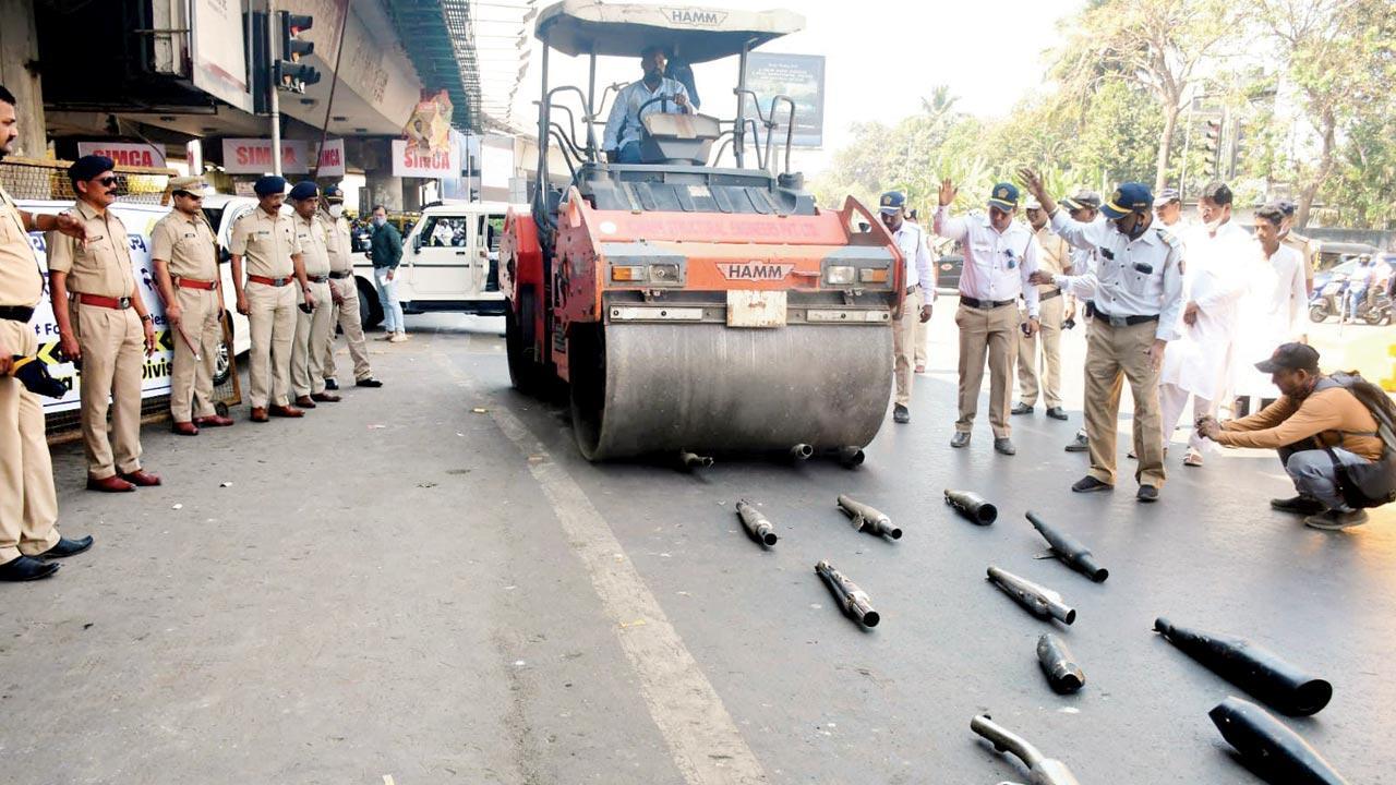 Cops permanently silence 100 noise polluting silencers