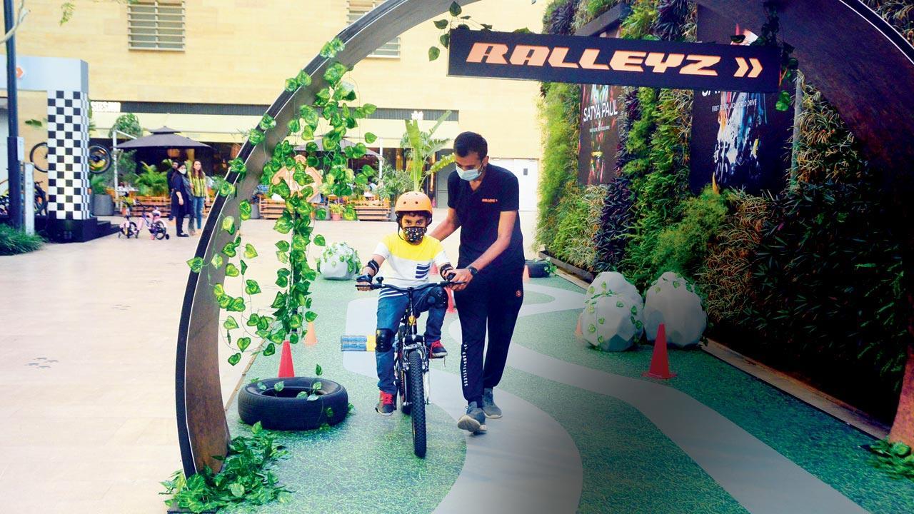 Cycle of fun: This cycling zone offers a unique riding experience for kids in the city