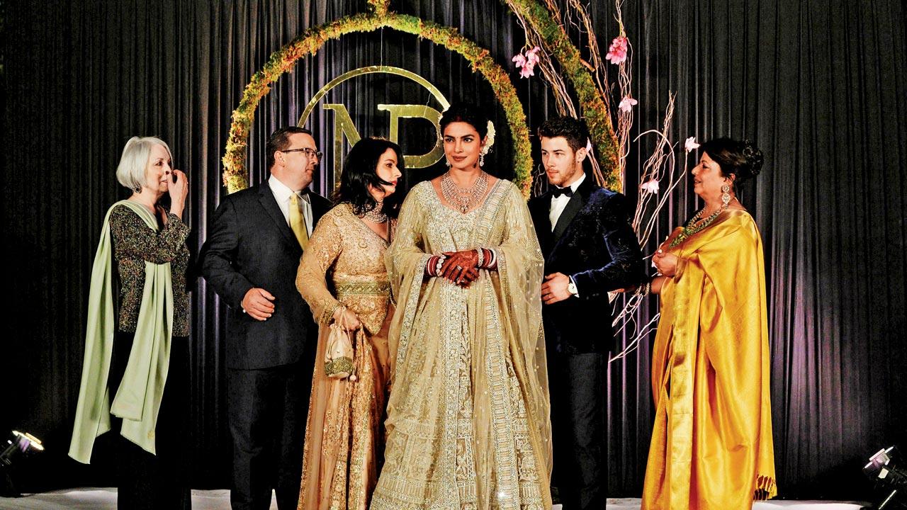 The Chopra-Jonas wedding party was more a meet-and-greet the couple evening