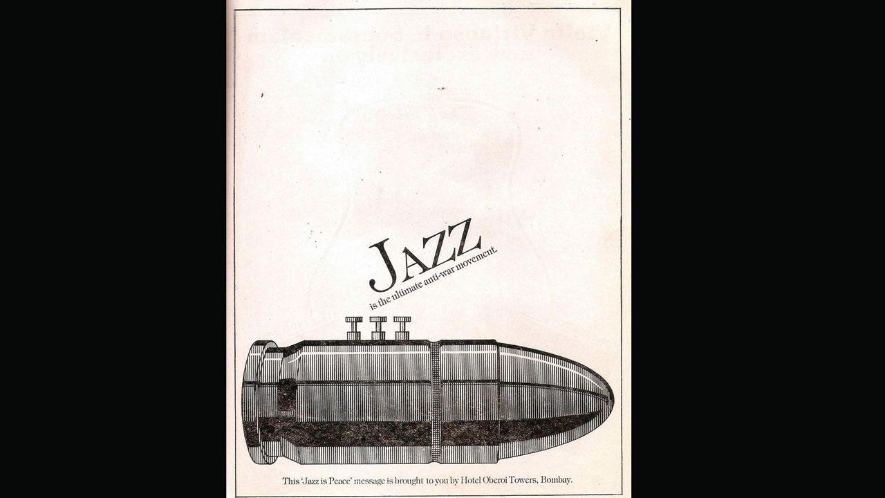 Poster from the 1986 Jazz Yatra brochure, sponsored by Hotel Oberoi Towers