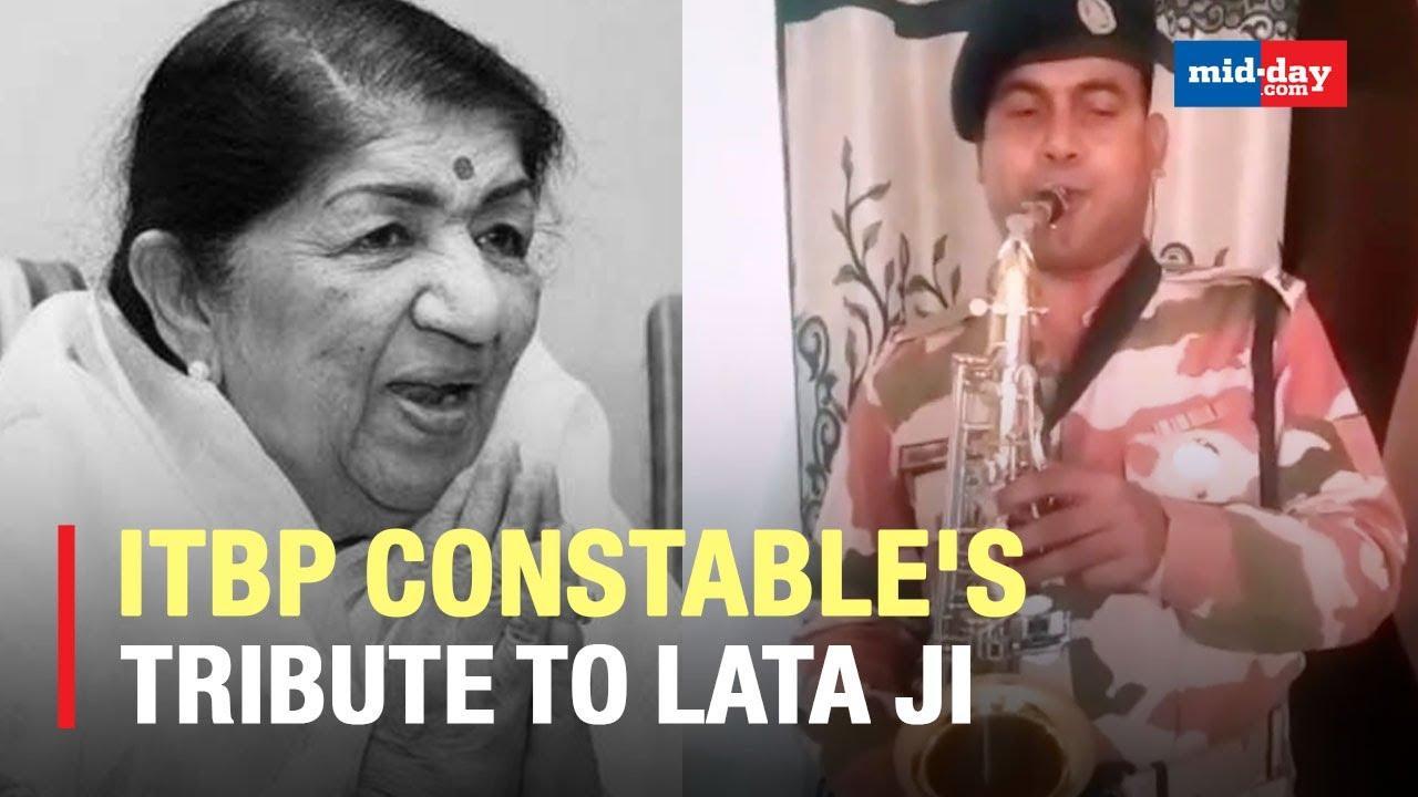 ITBP Constable Pays Tribute To Lata Mangeshkar, Plays 