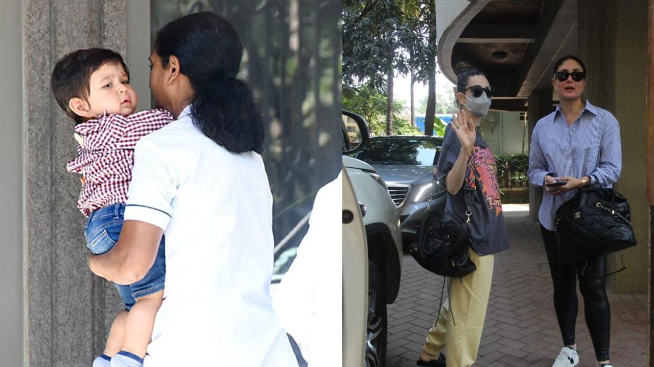 Birthday Boy Jehangir Ali Khan, Kareena Kapoor Khan, Karisma Kapoor clicked at Randhir Kapoor's residence