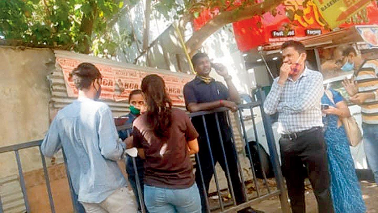 Investor outside Kaak’s Borivli office on Monday