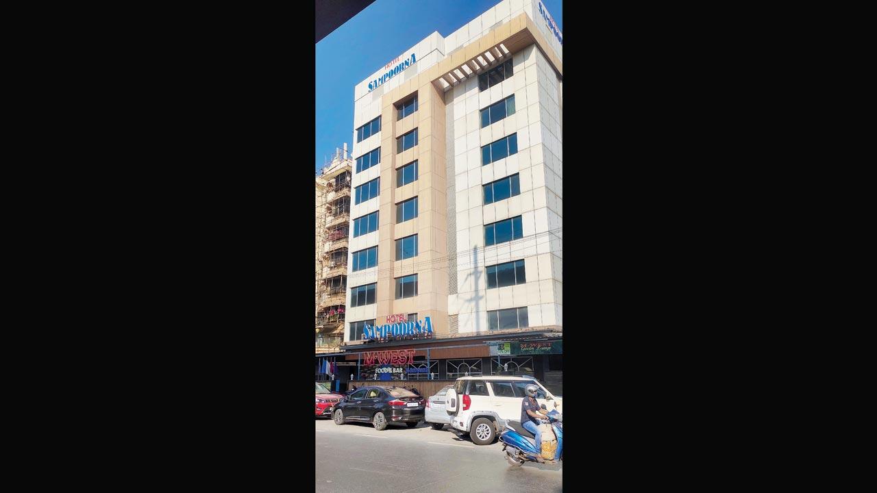 Hotel Sampoorna, where Kakde stayed with his family for over a year