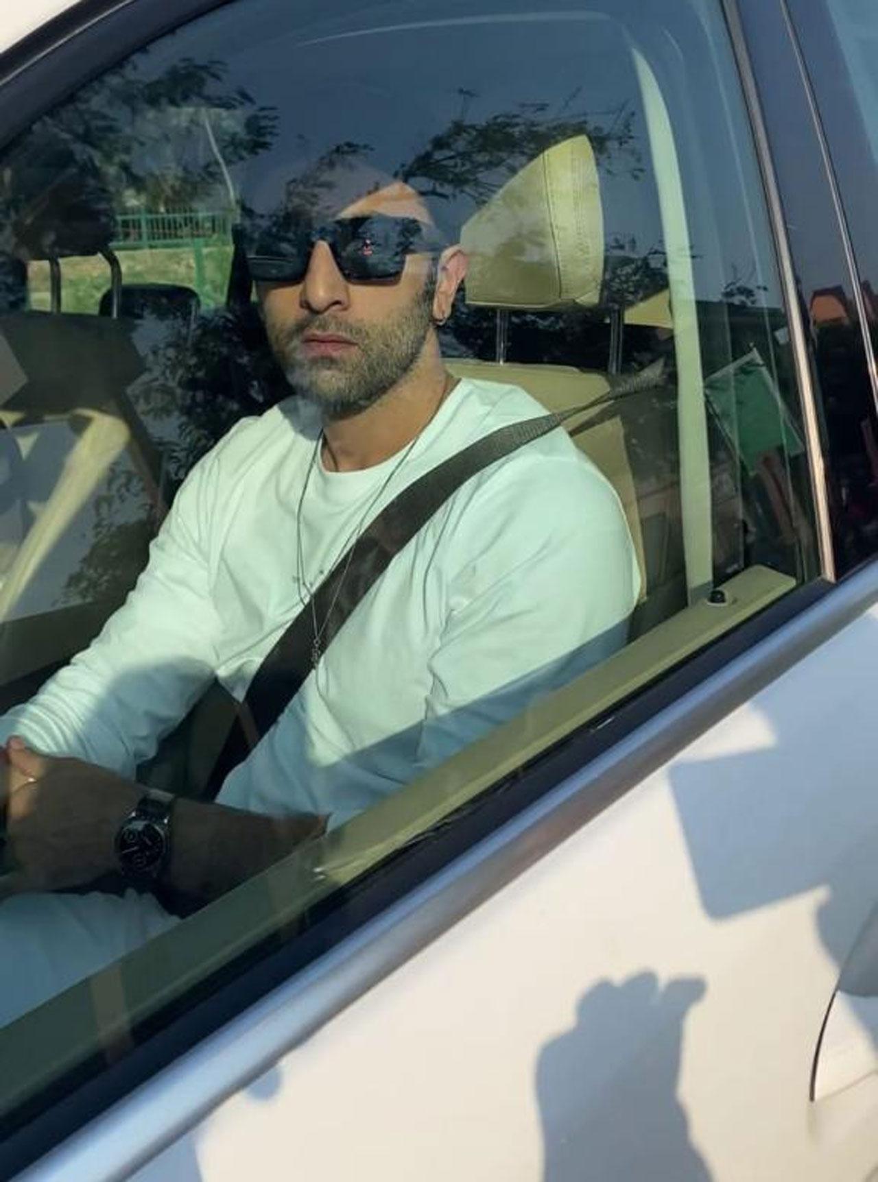 Ranbir Kapoor was looking as cool as ever as he was clicked in his car. He was heading to his director Luv Ranjan’s wedding in Agra. The two are coming together for a rom-com that’s coming out in 2023 and also stars Shraddha Kapoor, Boney Kapoor, and Dimple Kapadia.