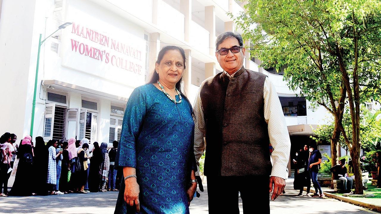 Maniben’s grandson Shachin Nanavati and wife Himadri at Maniben Nanavati Women’s College