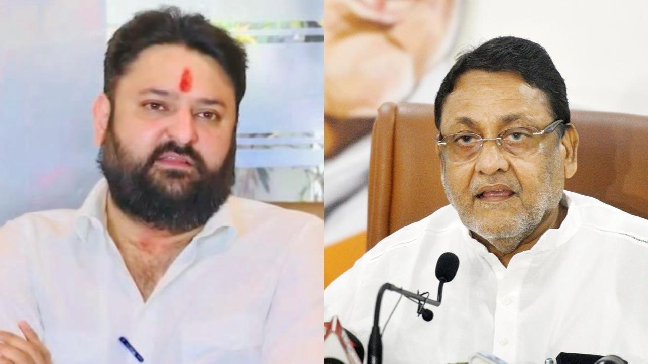 BJP leader Mohit Kambhoj (left) and NCP leader Nawab Malik. File Photo 