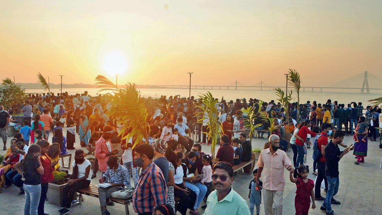 The deck offers sweeping views of the sea. Pics/Satej Shinde