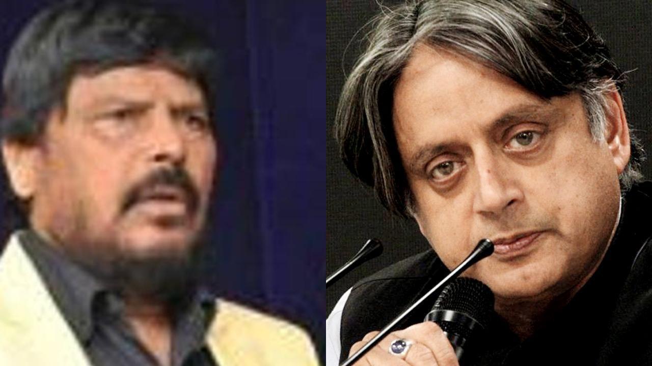 Ramdas Athawale schools Shashi Tharoor on English spelling, Twitterati have a laugh