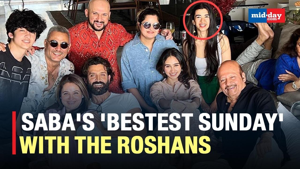 Hrithik Roshan's Rumoured Girlfriend Saba Azad Spends Sunday With The Roshans