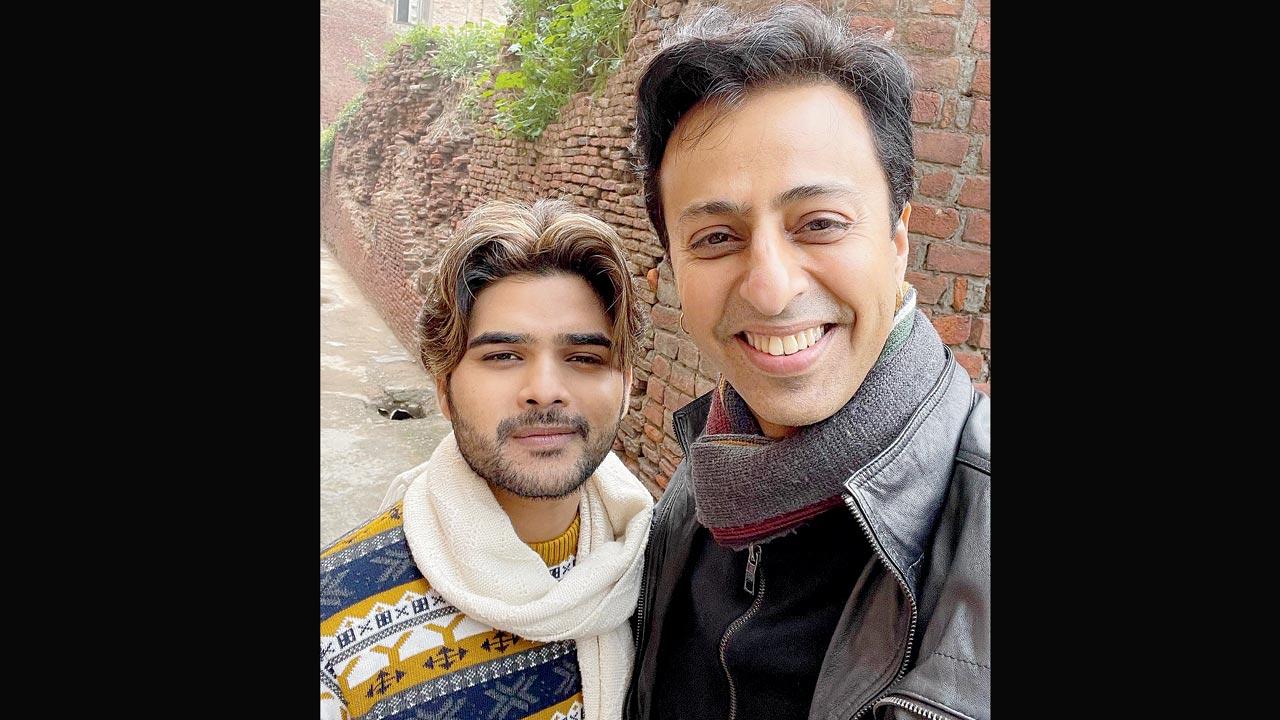 Merchant with Ali on set