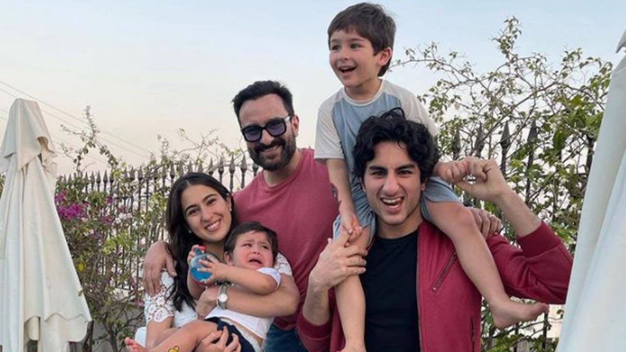 Sara Ali Khan shares series of photos from baby Jeh's first birthday celebration
As Saif Ali Khan and Kareena Kapoor Khan's son Jeh turned one, his sibling, Sara Ali Khan shared a series of photos from the little one's birthday celebration. The 'Simmba' actor took to her Instagram handle and posted pictures that featured the sibling clan and their father. In one photo, Sara, Ibrahim, Taimur and Jeh could be seen posing with Saif, while in another, the little baby was playing with his brother Ibrahim. View all photos here.