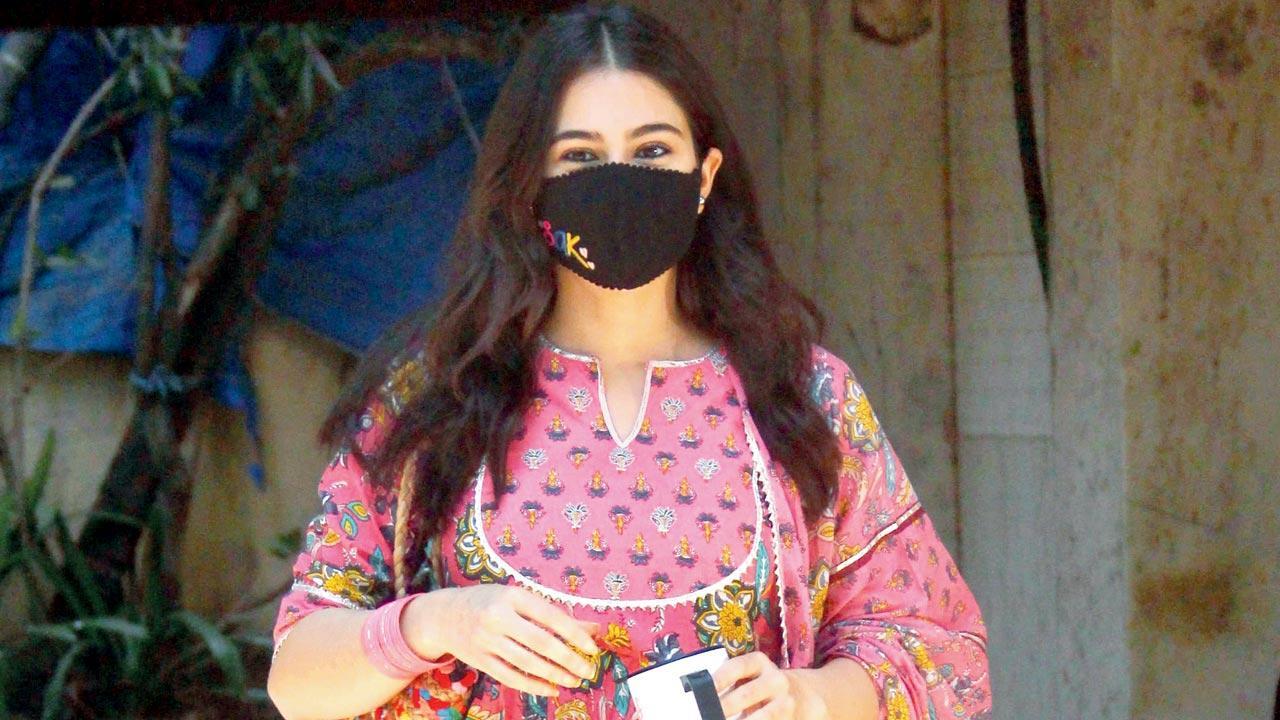 Up and about: Sara Ali Khan goes desi after workout