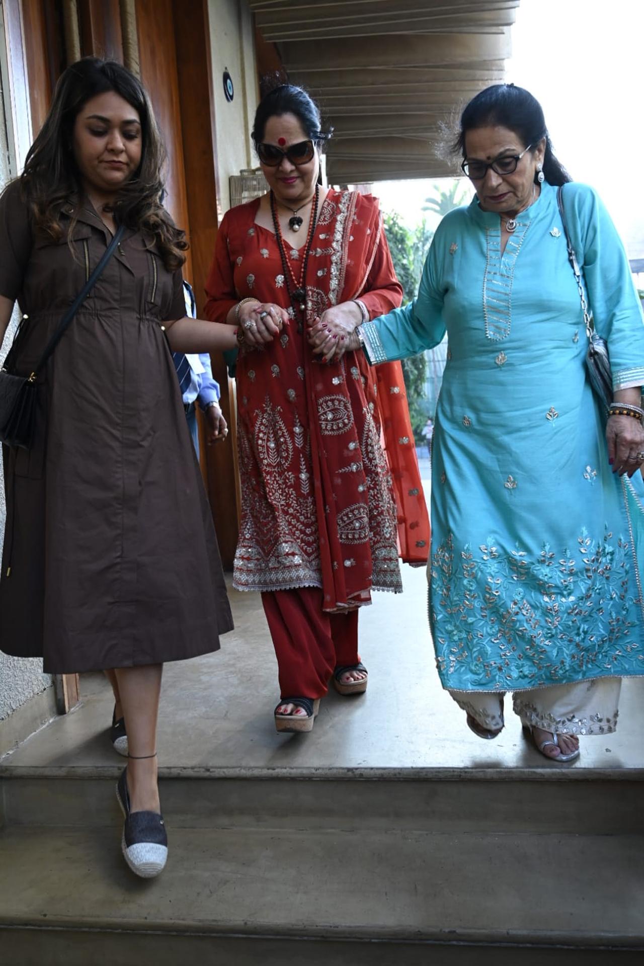 Shamita Shetty and Shilpa Shetty's mother Sunanda also attended the bash.