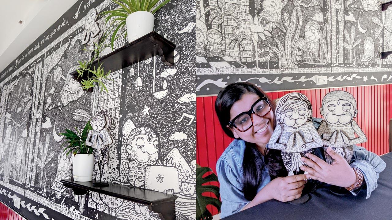 Kanika Jain Gupta’s childhood in Mumbai, especially her schooling in Juhu’s Arya Vidya Mandir, exposed her to a certain kind of dharm shiksha, which inspired her meditative pen/ink illustrations