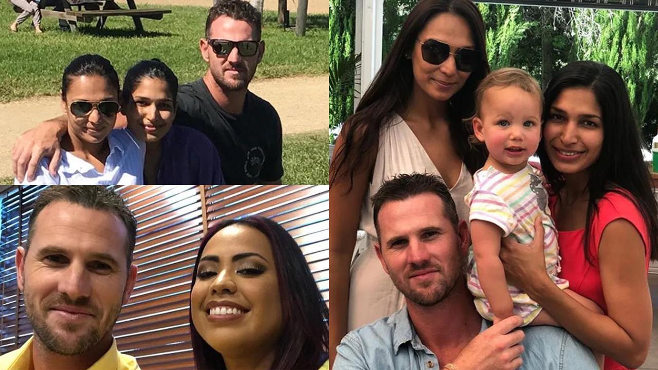 A collage of Tait with his family. Pictures Courtesy/ Shaun Tait, Shamita Singha Instagram