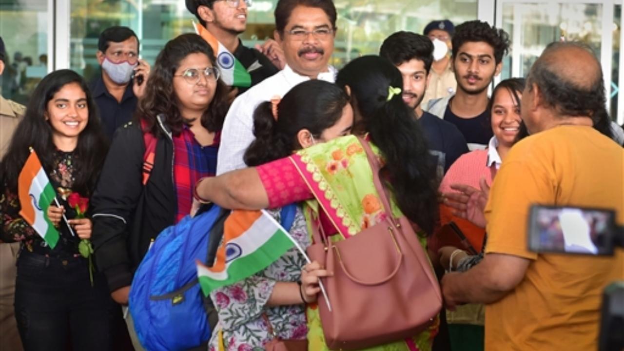 Emotions run high at Delhi airport as parents welcome children from Ukraine; others await rescue