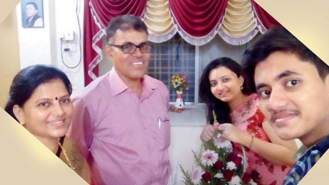 Pawar with family members