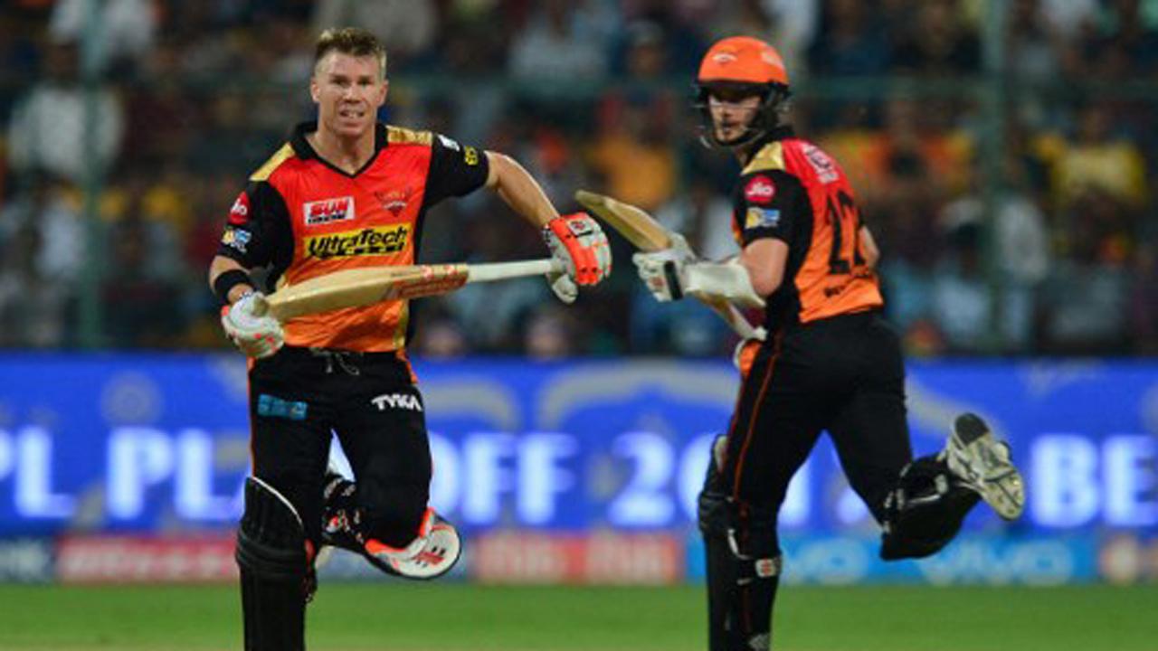 David Warner and Kane Williamson during IPL 2017. Picture/ AFP