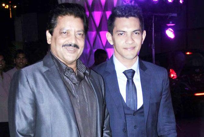 Udit Narayan-Aditya Narayan: Udit Narayan rendered his voice to innumerable super hits, and sung for every big star of his era. In the 90s, he was the most sought-after male playback singer delivering hits like Pehla Nasha, Jaadu Teri Nazar, Tu Cheez Badi Hai Mast, Dil To Pagal Hai, Mehndi Lagake Rakhna, Pardesi Pardesi, Kuch Kuch Hota Hai, Chand Chupa Badal Mein and many more. His son, Aditya Narayan, performed the title track of Akele Hum Akele Tum along with his father in 1995. Aditya's most popular songs are Chhota Baccha Jaan Ke Humko from the film Masoom (1996) and Chupdi Chachi from Chachi 420 (1998). Aditya went on to become an anchor and has also tried his hand at acting.