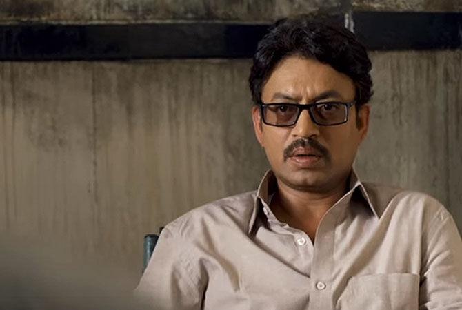 Talvar (2015): With 'Talvar', Meghna Gulzar takes a plunge into telling three theories around the 2008 murder of 14-year-old Aarushi Talwar and her family's domestic servant Hemraj, on the big screen. Irrfan plays Central Department of Investigation officer, Ashwin Kumar, who is convinced that the parents are innocent and suspects two servants to be the killers. Irrfan prepared for a month to get into the skin of his character and delivers an exceptionally confident performance.