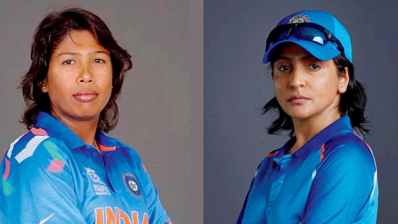 Jhulan Goswami and Anushka Sharma