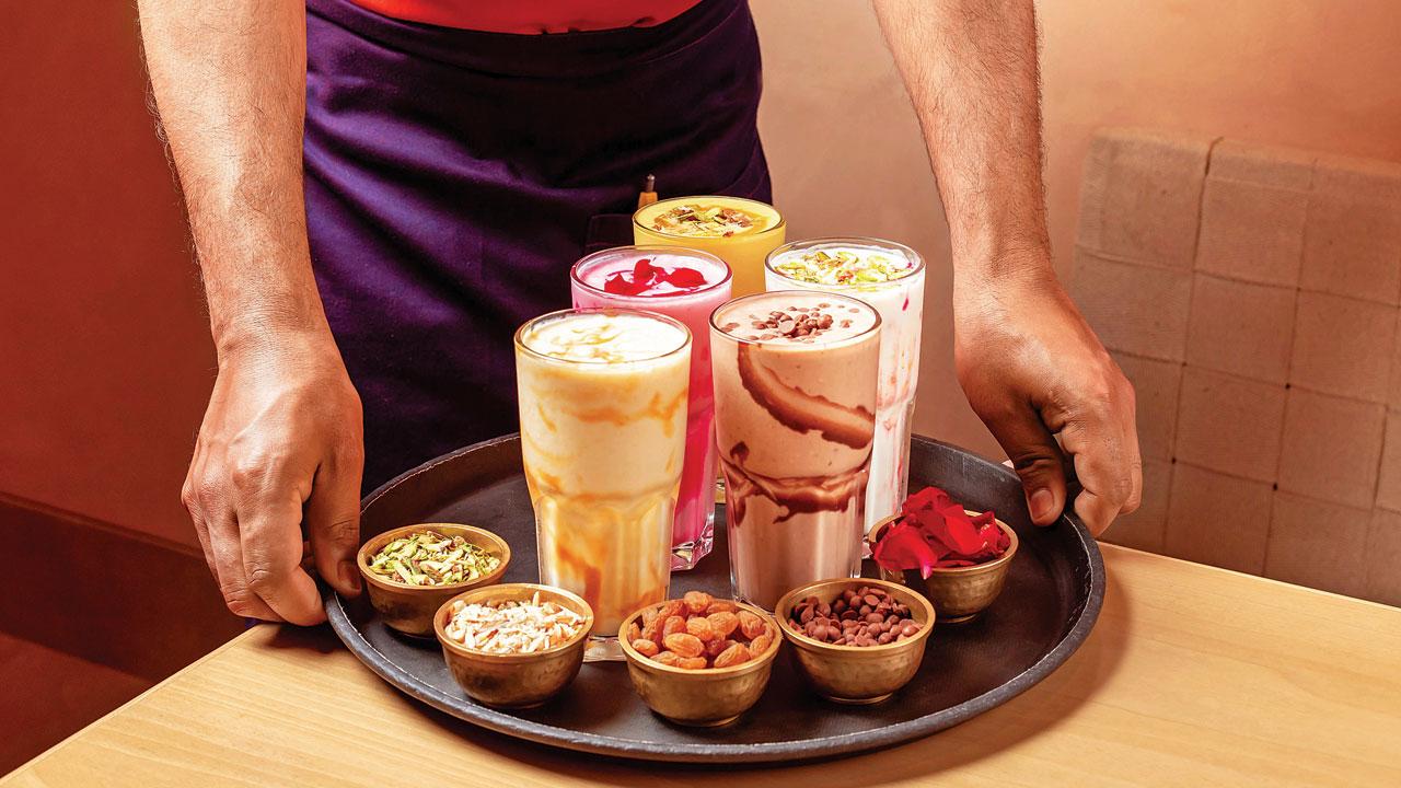 Assortment of flavoured lassis by Oye Kake