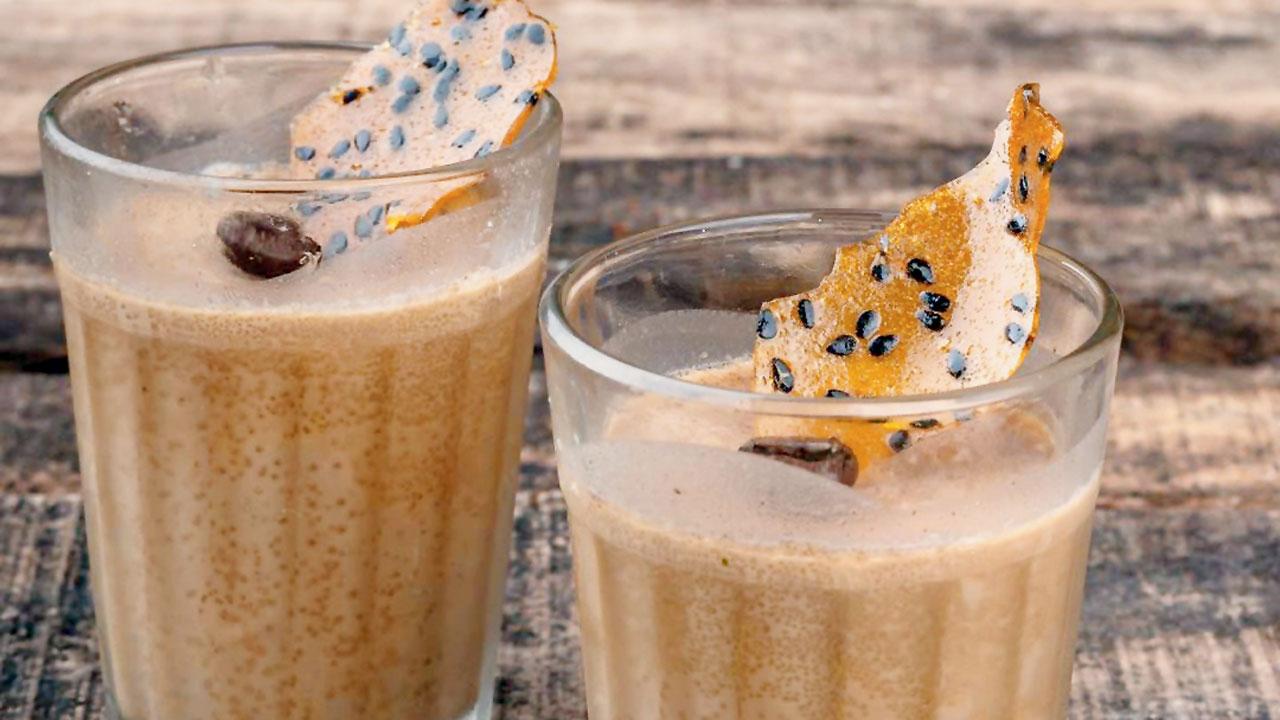 Coffee kharvas by Saee Koranne-Khandekar for a pop-up at  NIPR, Pune