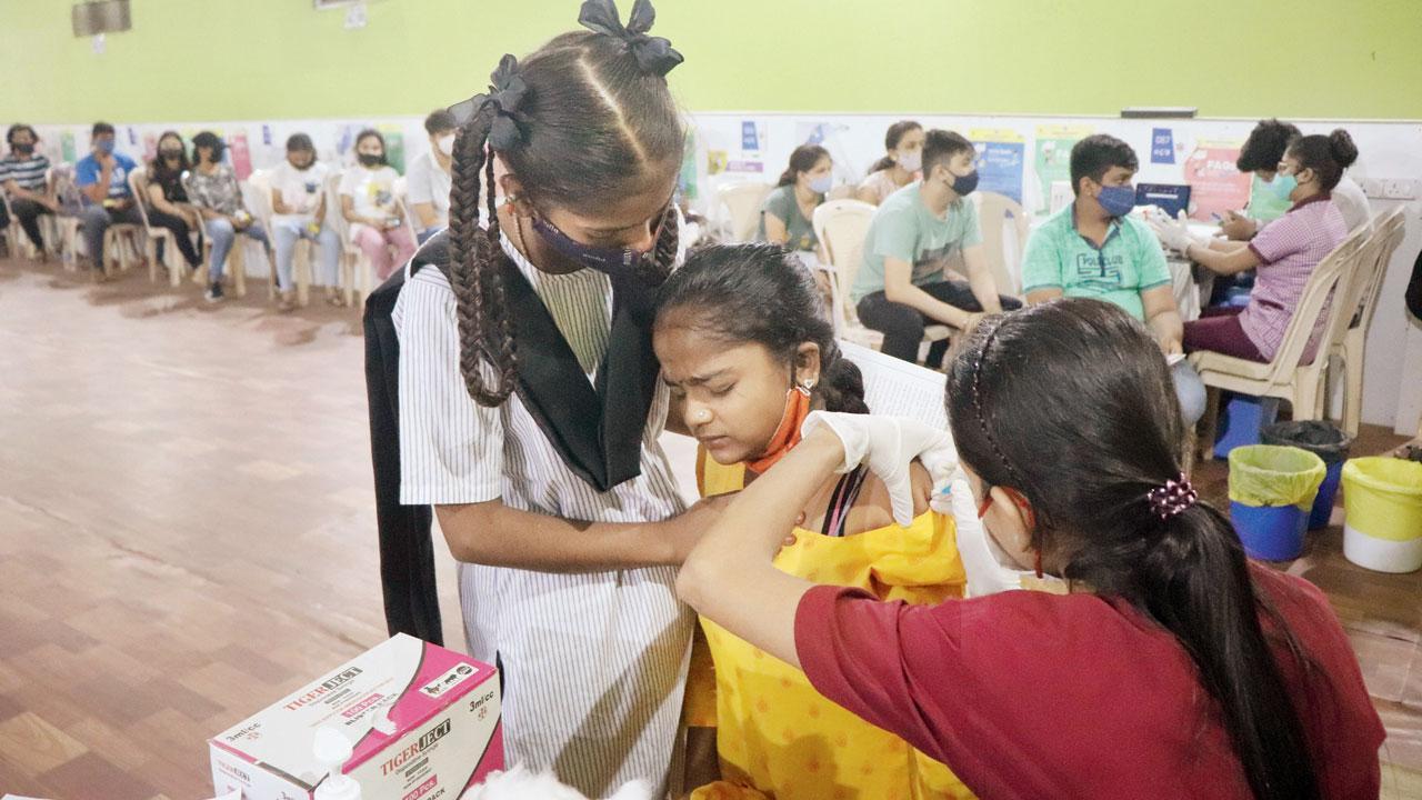 Board examinees at Dahisar centre relieved after getting jabbed ahead of exams