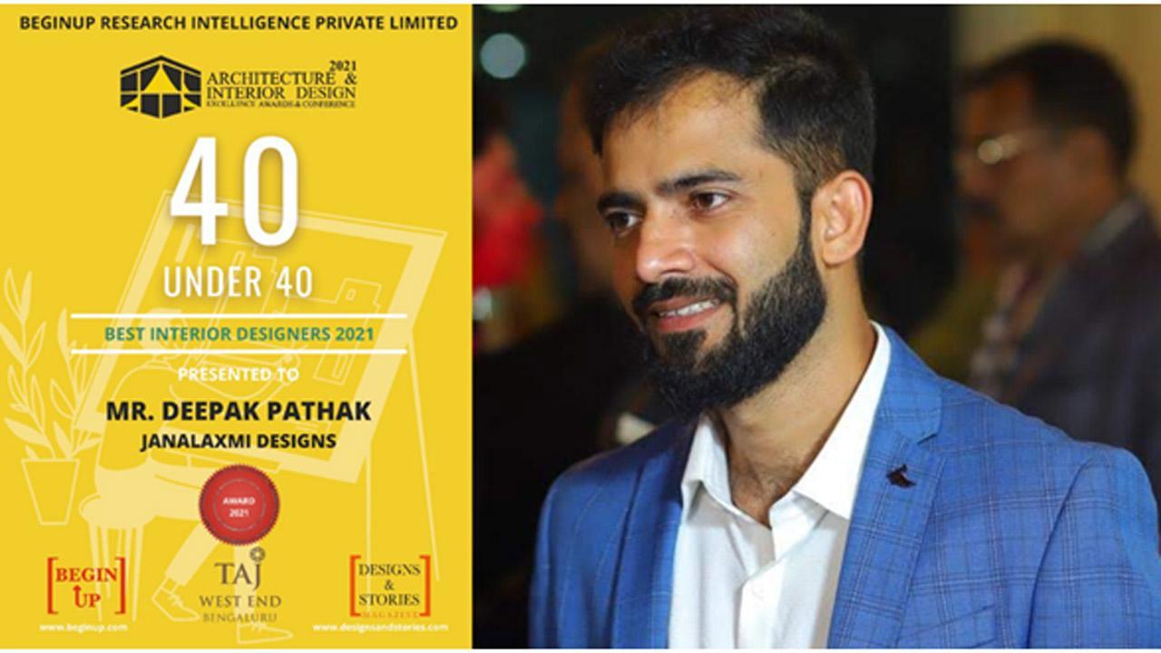 Deepak Pathak Founder of Janalaxmi Design's wins the ‘Best Interior Designers 2021’ Award for His Unique Persp