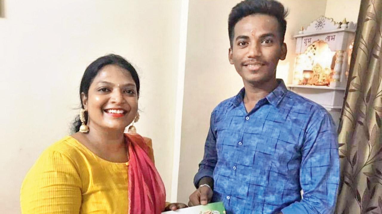 Dhawal Salkar with sister Mamta, who is also hospitalised