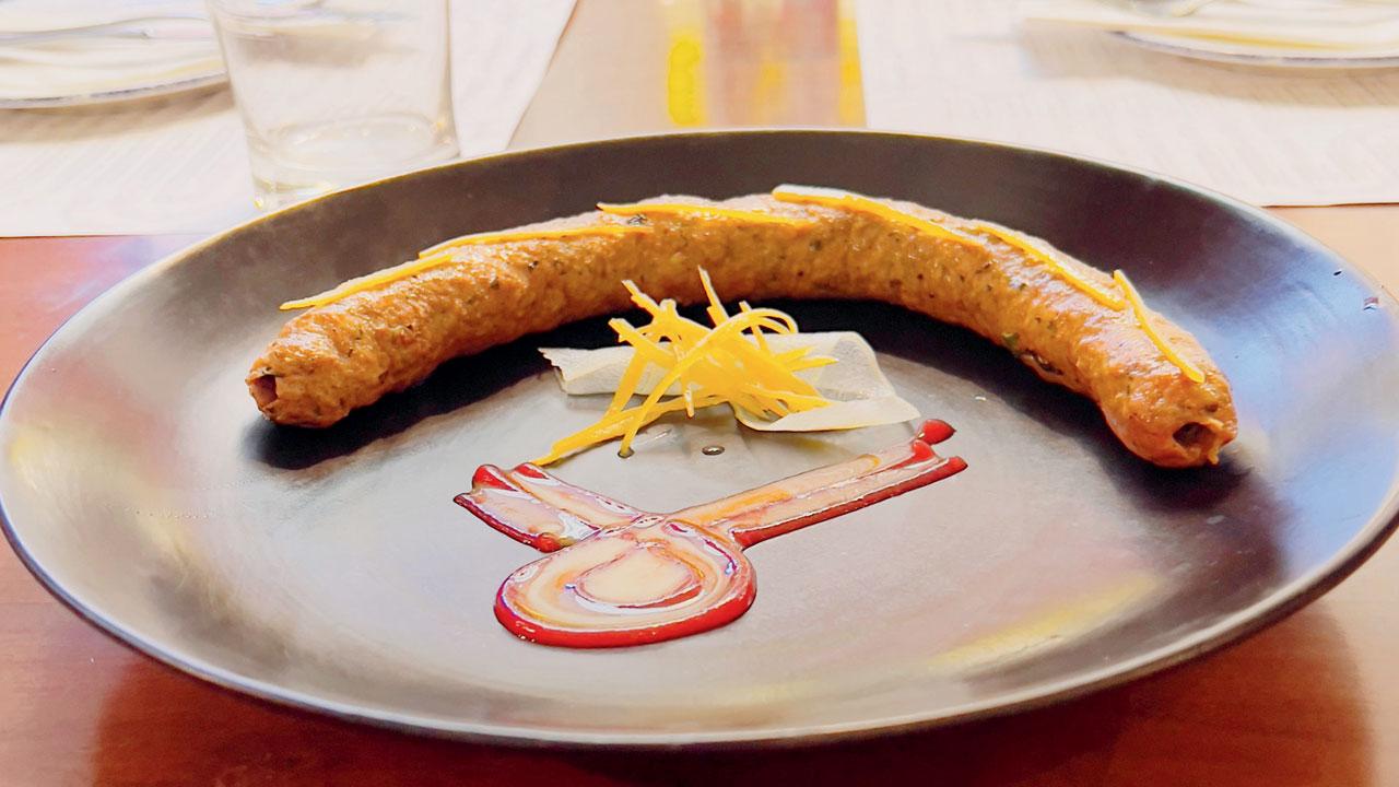 Duck seekh with glazed orange rind by Issar