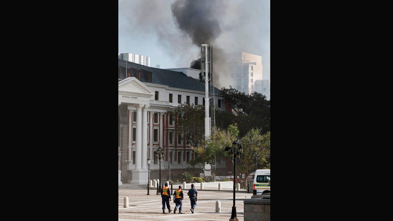 Fire ravages South Africa’s Parliament complex