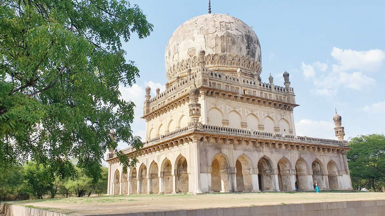 One of the many tombs inside the Qutb Shahi complex in Hyderabad that the  podcast covered