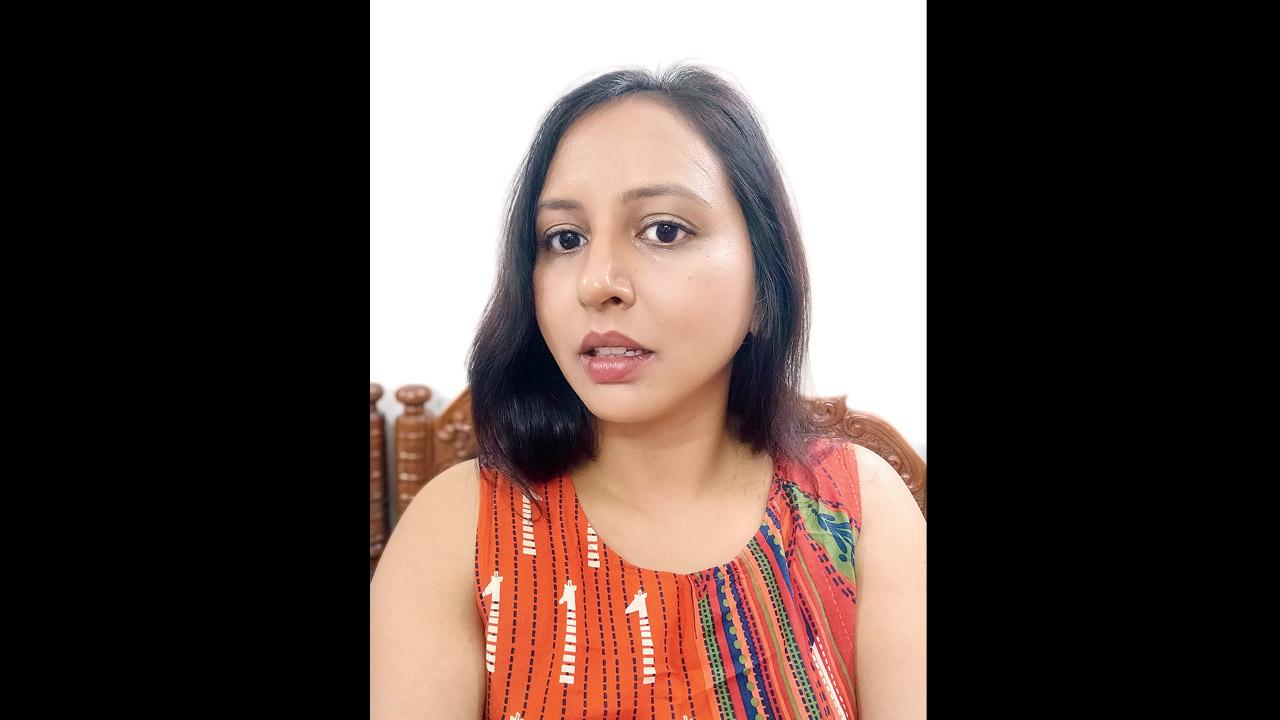 The writer wearing a full face of Ilana products