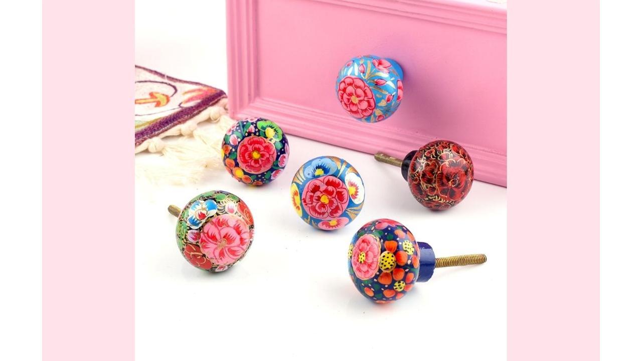 IndianShelf unveils limited edition collection of handpainted Kashmiri furniture knobs